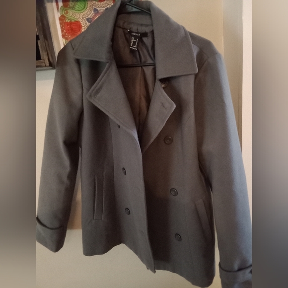 Unisex Gray forever21 short trench coat - Picture 11 of 14
